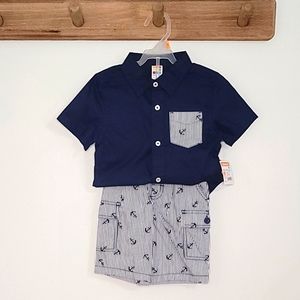 Boys Nautical Shirt & Short Set